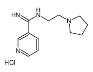 N'-(2-pyrrolidin-1-ylethyl)pyridine-3-carboximidamide,hydrochloride Structure