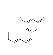 4-methoxy-3-methyl-6-[(1E,3E)-3-methylhexa-1,3-dienyl]pyran-2-one Structure