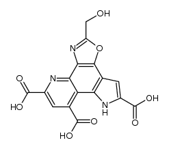 2-(hydroxymethyl)-8H-oxazolo[5,4-h]pyrrolo[2,3-f]quinoline-5,7,9-tricarboxylic acid结构式