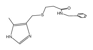 N-{4-(5-methyl-4-imidazolyl)-3-thiapentanoyl}benzylamine Structure