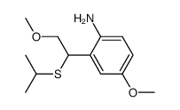 2-(1-isopropylthio-2-methoxyethyl)-4-methoxyaniline结构式