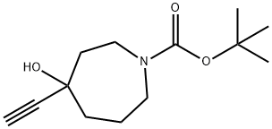 4-乙炔基-4-羟基氮杂环庚烷-1-羧酸叔丁酯结构式