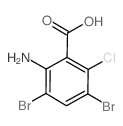 2-氨基-3,5-二溴-6-氯苯甲酸结构式