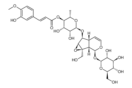 6-O-<α-L-(4-isoferuloyl)-rhamnopyranosyl>-catalpol Structure