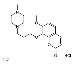 7-methoxy-8-[3-(4-methylpiperazin-1-yl)propoxy]chromen-2-one dihydroch loride结构式