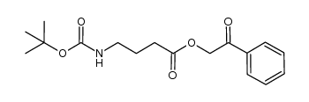 2-oxo-2-phenyl-ethyl 4-(tert-butoxycarbonylamino)butanoate结构式
