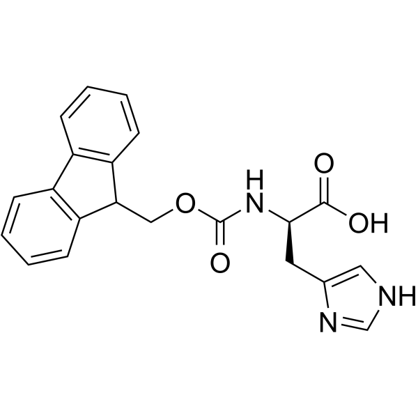 N-芴甲氧羰基-D-组氨酸结构式