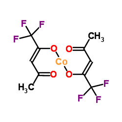 双(三氟-2,4-戊二酮)钴(II)水合物结构式