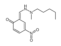 (6E)-6-[(2-methyl-2-pentylhydrazinyl)methylidene]-4-nitrocyclohexa-2,4-dien-1-one Structure