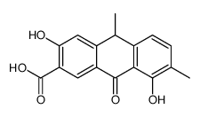 3,8-dihydroxy-7,10-dimethyl-9-oxo-10H-anthracene-2-carboxylic acid结构式