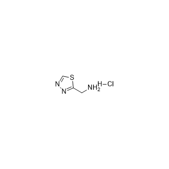 (1,3,4-噻二唑-2-基)甲胺盐酸盐结构式