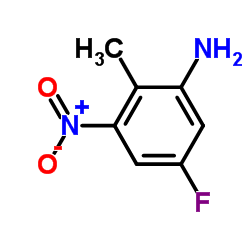 5-氟-3-硝基-2-甲基苯胺结构式