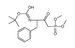 N-[(1S)-3-(二甲氧基亚膦酰)-2-氧代-1-(苯基甲基)丙基]-氨基甲酸叔丁酯结构式