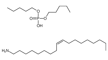 dipentyl hydrogen phosphate, compound with (Z)-octadec-9-en-1-amine (1:1) Structure