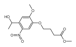 methyl 4-[4-(1-hydroxyethyl)-2-methoxy-5-nitrophenoxy]butyrate Structure