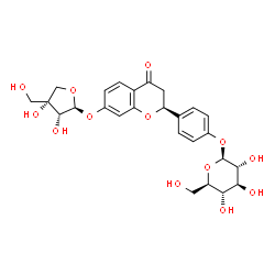 甘草苷元-7-O-D-芹糖-4'-O-D-葡萄糖苷结构式