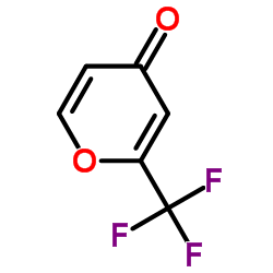 2-(Trifluoromethyl)-4H-pyran-4-one Structure