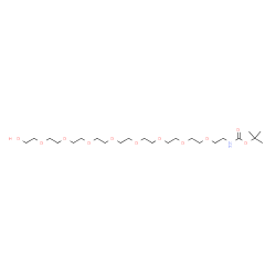 九聚乙二醇-叔丁氧羰基结构式