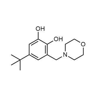 5-(叔丁基)-3-(吗啉甲基)苯-1,2-二醇结构式