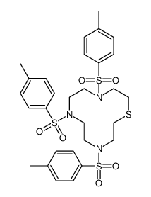 4,7,10-tris(p-tolylsulfonyl)-1-thia-4,7,10-triazacyclododecane结构式
