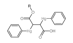双(苯基汞)十二烯基丁二酸盐结构式