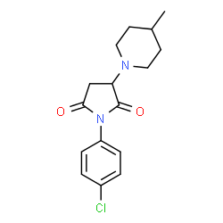 1-(4-Chlorophenyl)-3-(4-methyl-1-piperidinyl)-2,5-pyrrolidinedione结构式
