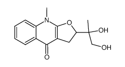 2-(1,2-dihydroxy-1-methyl-ethyl)-9-methyl-3,9-dihydro-2H-furo[2,3-b]quinolin-4-one Structure