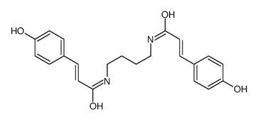 (E)-3-(4-hydroxyphenyl)-N-[4-[[(E)-3-(4-hydroxyphenyl)prop-2-enoyl]amino]butyl]prop-2-enamide Structure
