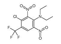 3-chloro-N,N-diethyl-2,6-dinitro-4-(trifluoromethyl)aniline结构式