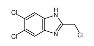 5,6-二氯-2-氯甲基-1H-苯并咪唑结构式