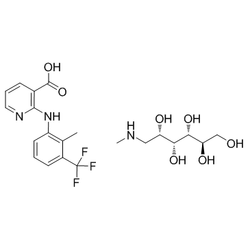 氟尼辛葡甲胺结构式
