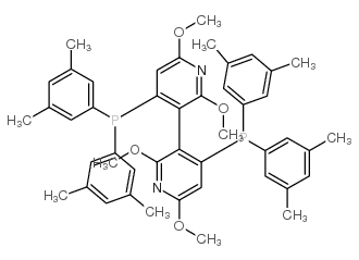 (|S|)-(-)-2,2',6,6'-Tetramethoxy-4,4'-bis[di(3,5-xylyl)phosphino]-3,3'-bipyridine Structure