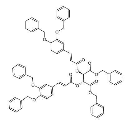 dibenzyl (-)-(2R,3R)-2,3-bis{3-[2,3-bis(3,4-dibenzyloxy)phenyl]prop-2-enoyloxy}-L-tartrate Structure