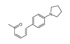 6-(4-pyrrolidin-1-ylphenyl)hexa-3,5-dien-2-one结构式