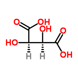 L-(+)-Tartaric acid Structure