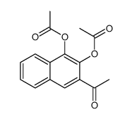 (3-acetyl-2-acetyloxynaphthalen-1-yl) acetate结构式