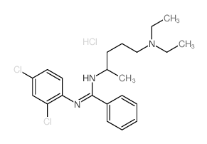 Benzenecarboximidamide,N-(2,4-dichlorophenyl)-N'-[4-(diethylamino)-1-methylbutyl]-, hydrochloride(1:1) Structure