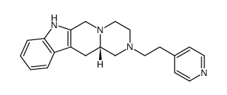2-(2-pyridin-4-yl-ethyl)-1,2,3,4,6,7,12,12a-octahydro-pyrazino[1',2':1,6]pyrido[3,4-b]indole结构式