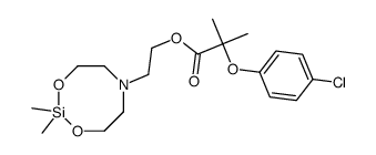 2-(2,2-dimethyl-1,3,6,2-dioxazasilocan-6-yl)ethyl 2-(4-chlorophenoxy)-2-methylpropanoate结构式