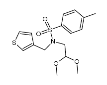 N-(2,2-Dimethoxyethyl)-4-Methyl-N-(thiophen-3-ylmethyl)benzenesulfonamide结构式