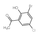 3'-溴-5'-氯-2'-羟基苯乙酮结构式