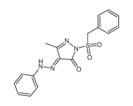 5-methyl-2-phenylmethanesulfonyl-2H-pyrazole-3,4-dione 4-phenylhydrazone结构式