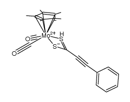 [(η5-C5Me5)Mo(CO)2(η2-S2CCCPh)] Structure