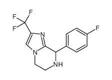 8-(4-氟苯基)-2-(三氟甲基)-5,6,7,8-四氢咪唑并[1,2-a]吡嗪结构式