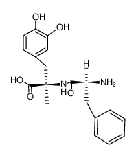 L-Phenylalanyl-L-3-(3,4-dihydroxyphenyl)-2-methyl-alanine Structure