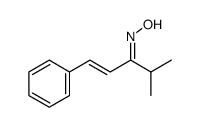 (1E)-4-methyl-1-phenylpent-1-en-3-one oxime结构式