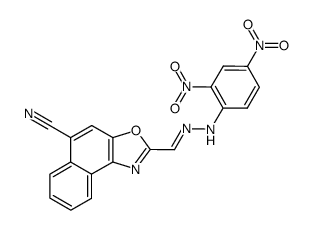 2-[(2,4-Dinitro-phenyl)-hydrazonomethyl]-naphtho[1,2-d]oxazole-5-carbonitrile Structure