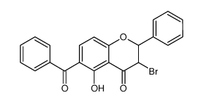 6-benzoyl-3-bromo-5-hydroxy-2-phenyl-chroman-4-one结构式