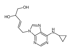 5-[6-(cyclopropylamino)purin-9-yl]pent-3-ene-1,2-diol Structure
