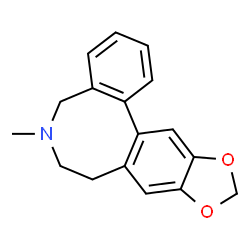 6-Methyl-10,11-methylenedioxy-5,6,7,8-tetrahydrodibenz[c,e]azocine结构式
